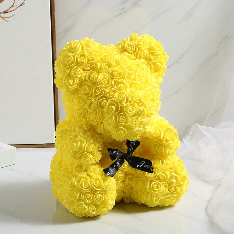 Eternal Life Flower Rose Bear