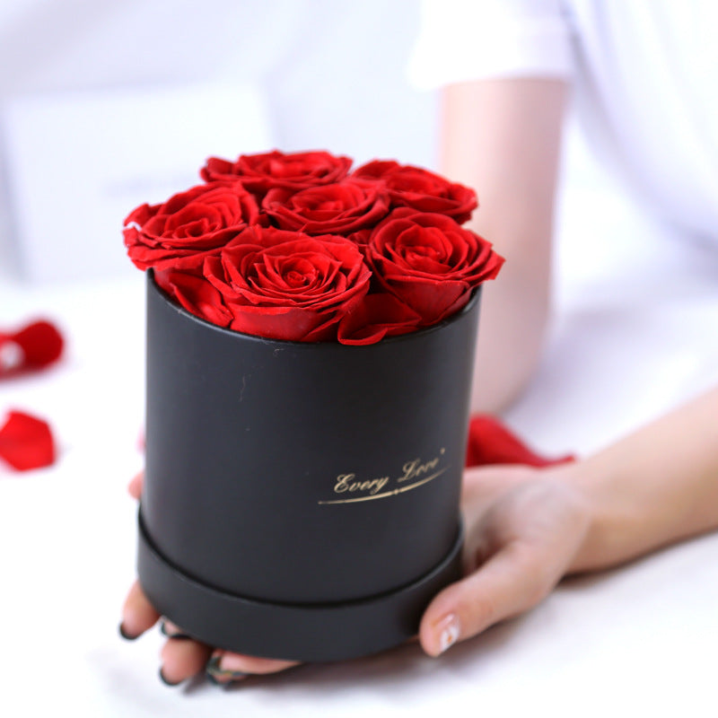 Eternal Life Flower Immortal Rose with Bucket