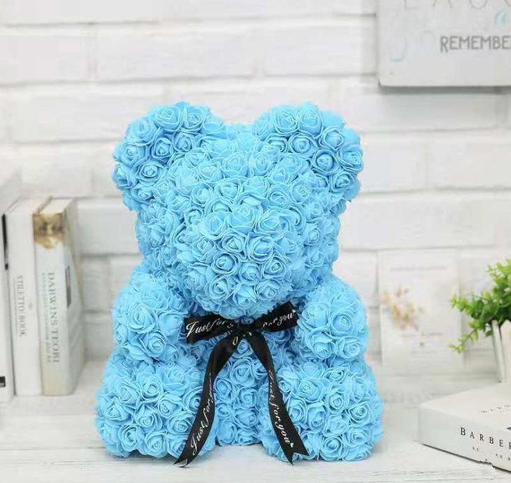 25cm Cute Flower Rose Bear Handmade