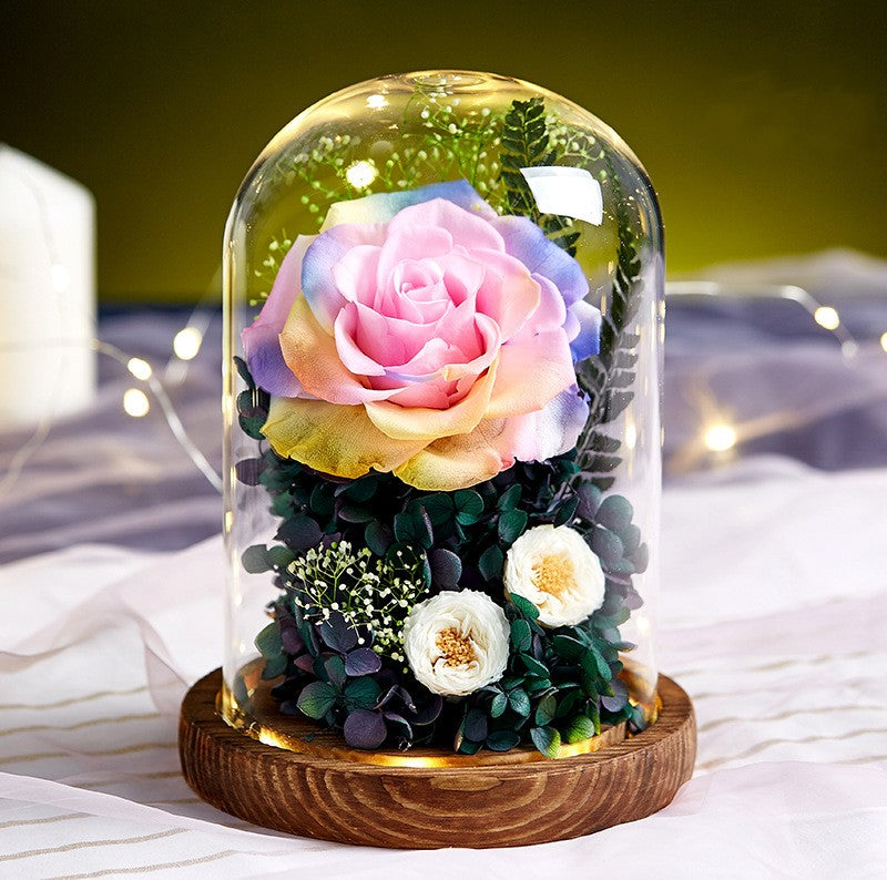 Giant Rose Eternal Life Flower Glass Cover