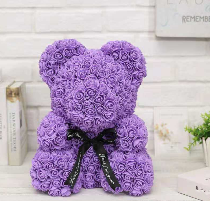 25cm Cute Flower Rose Bear Handmade