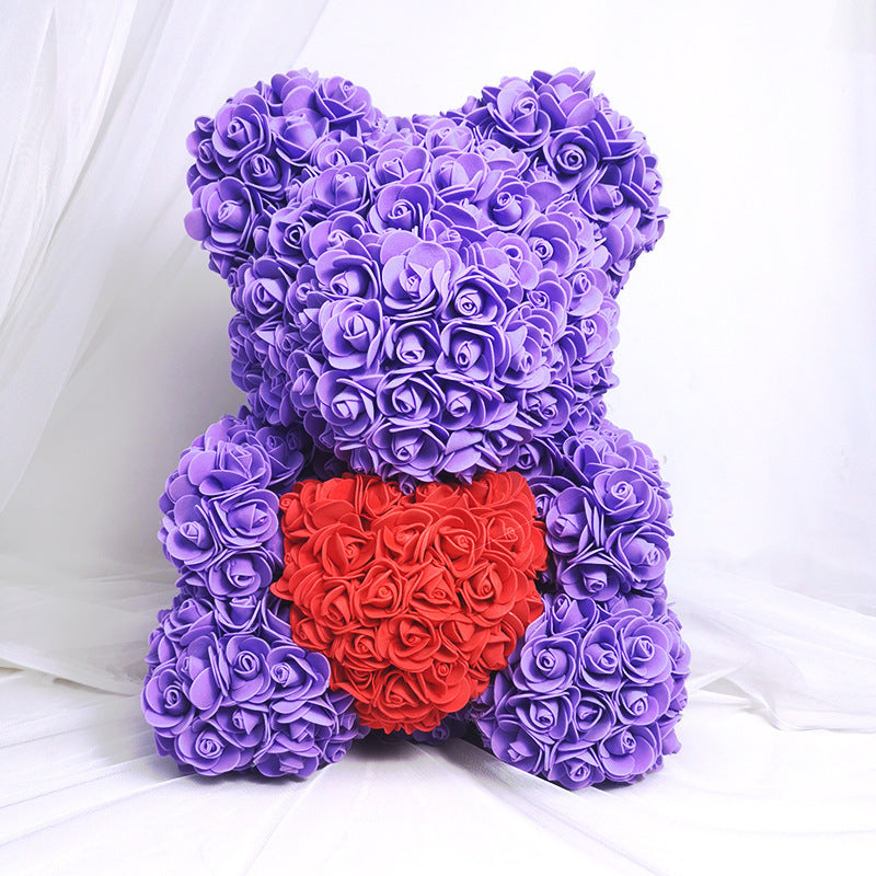 Eternal Life Flower Rose Bear