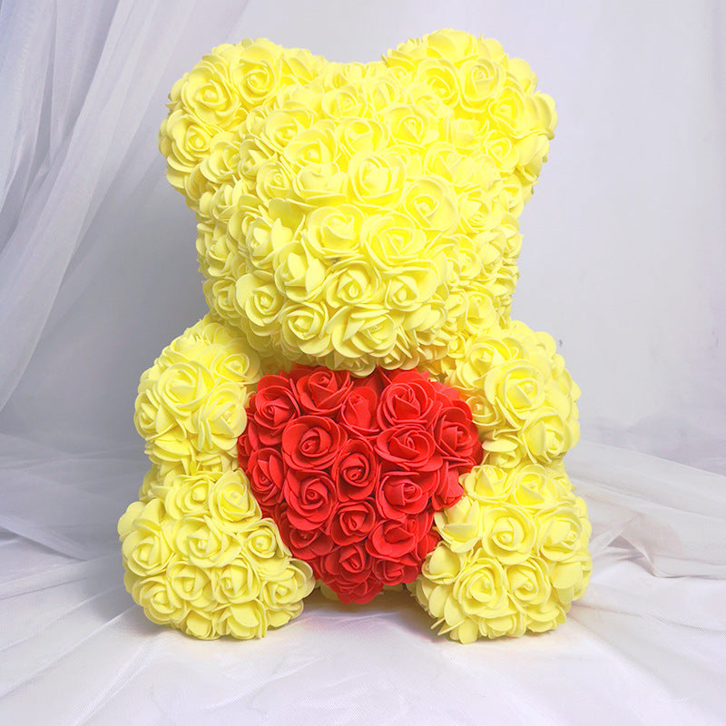 Eternal Life Flower Rose Bear