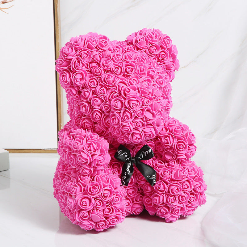 Eternal Life Flower Rose Bear