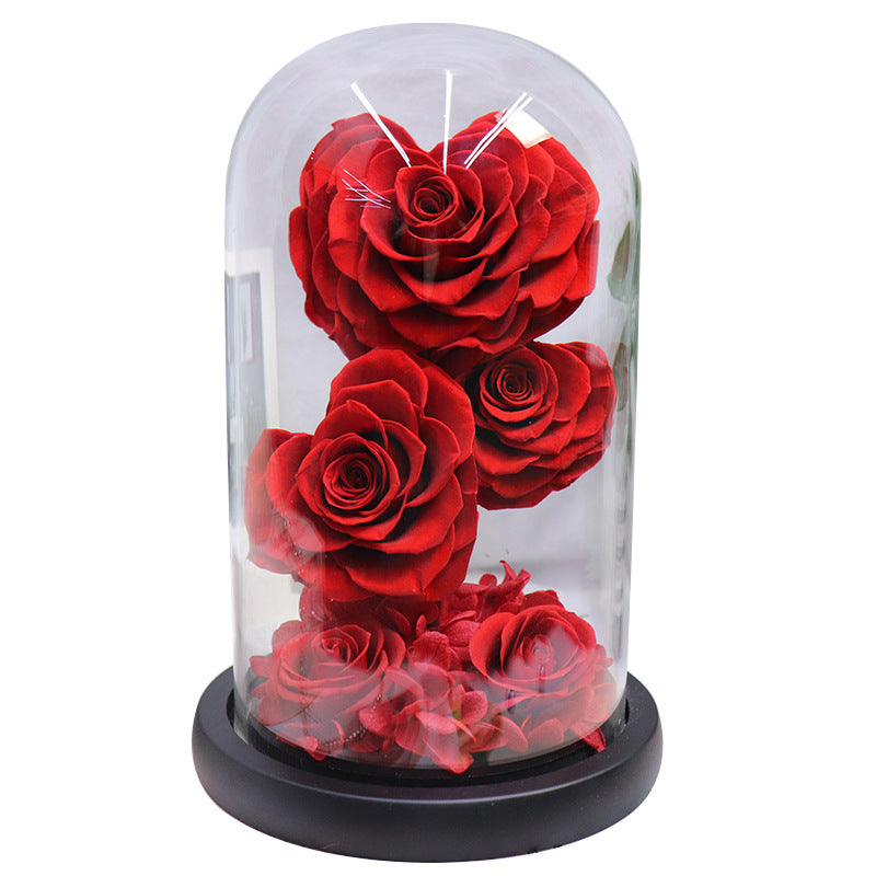 Eternal Life Flower Glass Ornament Heart