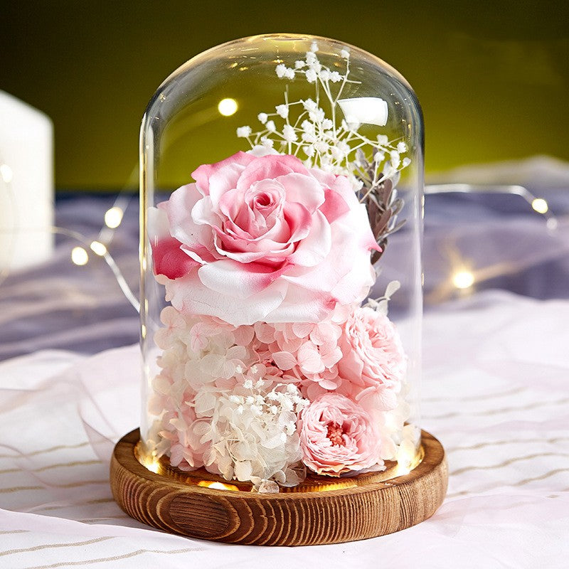 Giant Rose Eternal Life Flower Glass Cover