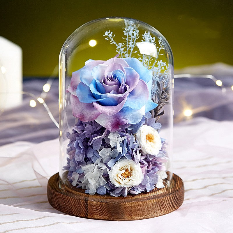 Giant Rose Eternal Life Flower Glass Cover