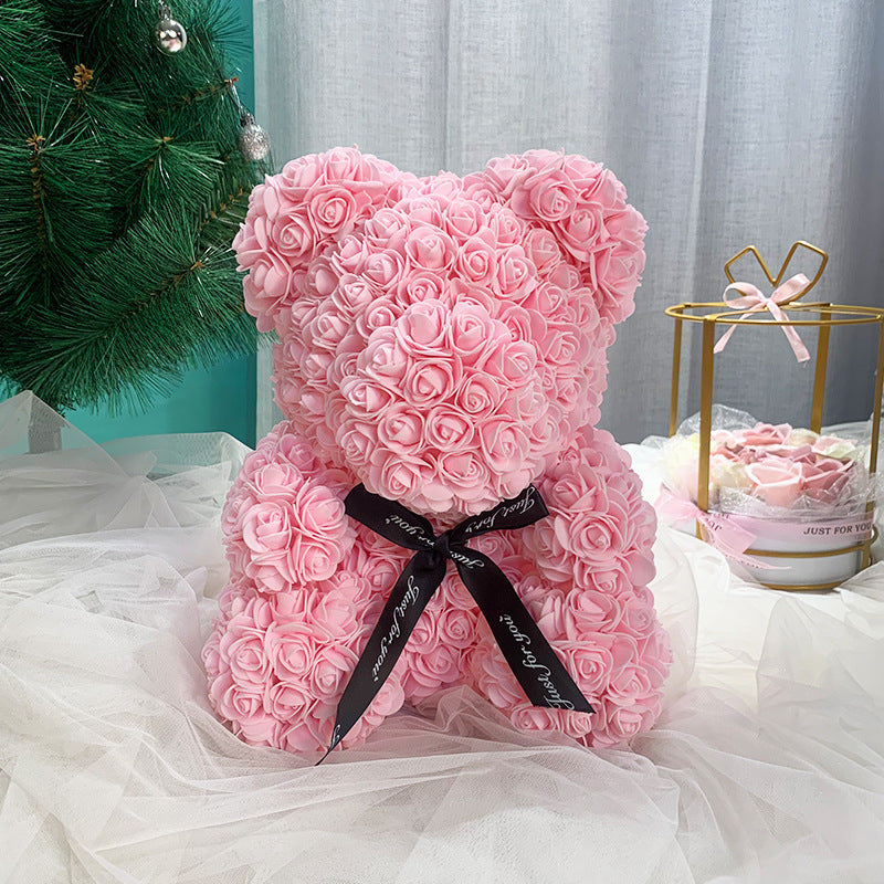 Eternal Life Flower Rose Bear