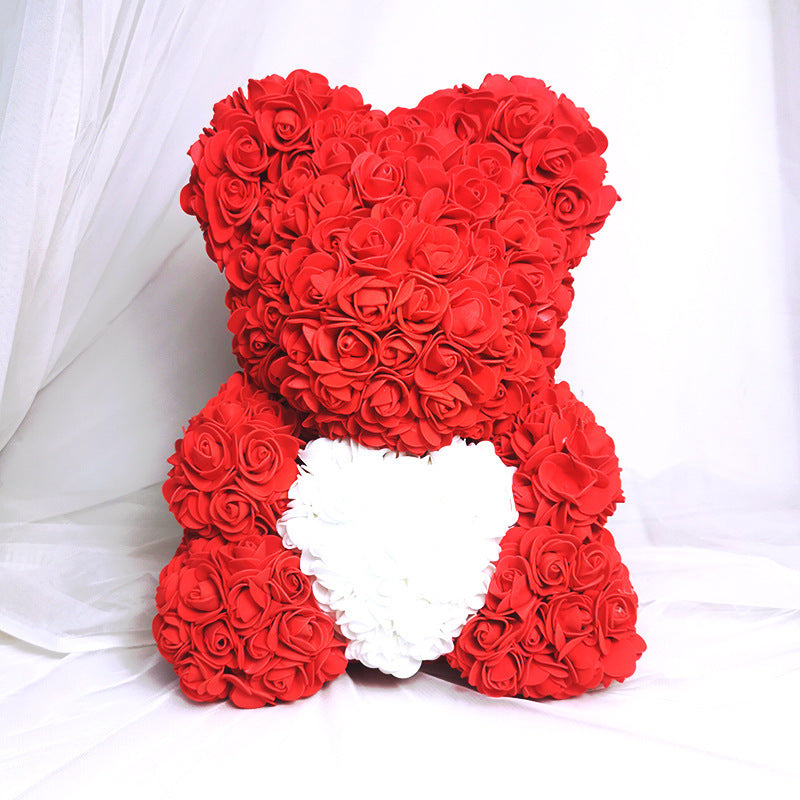 Eternal Life Flower Rose Bear