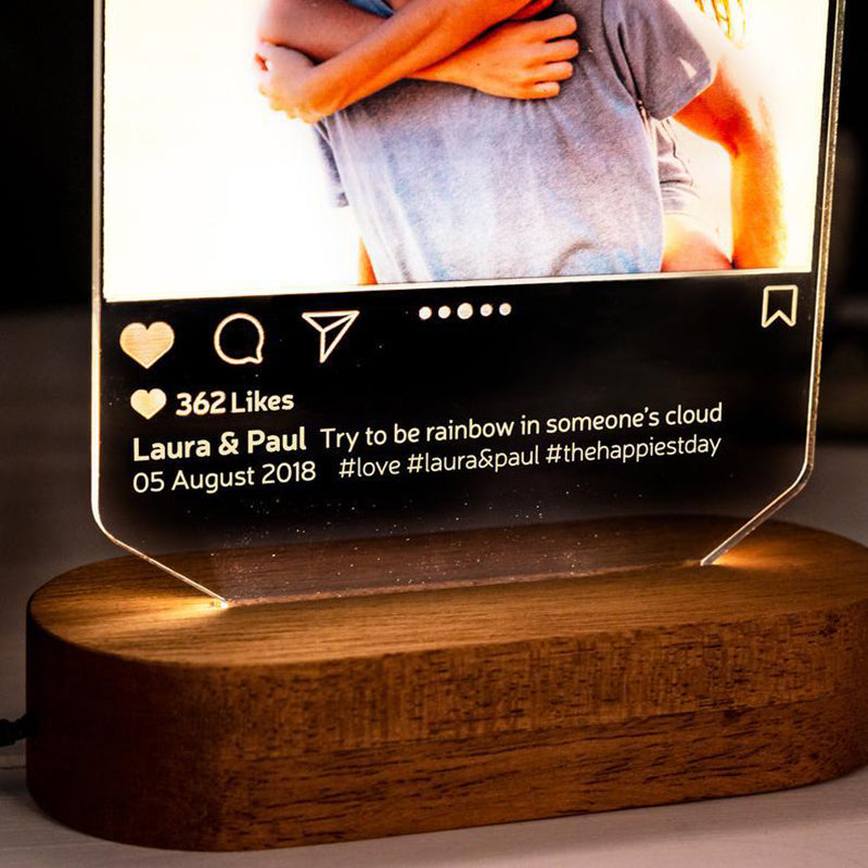 Personalized 3D Lamp Custom Photo with caption