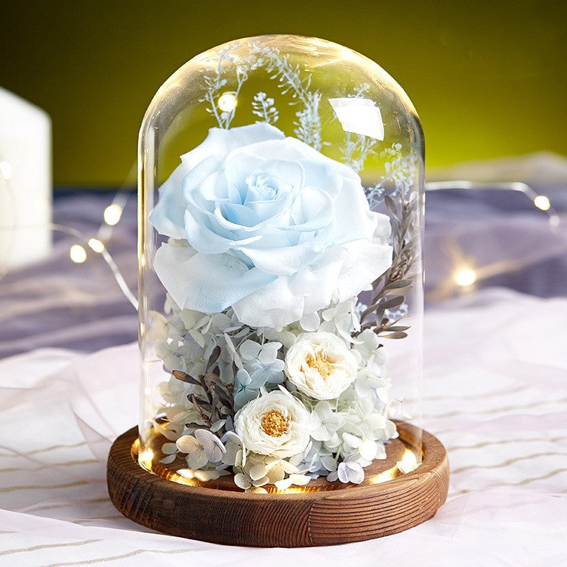 Giant Rose Eternal Life Flower Glass Cover